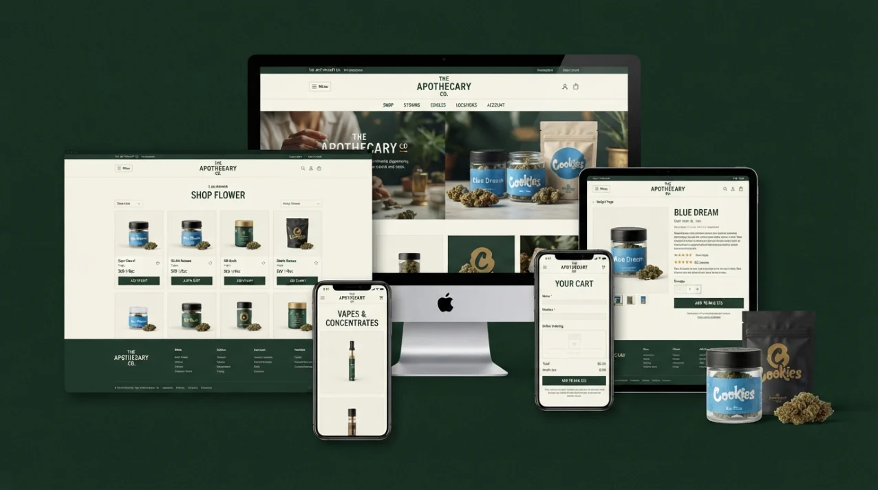 Cannabis product shopping interface