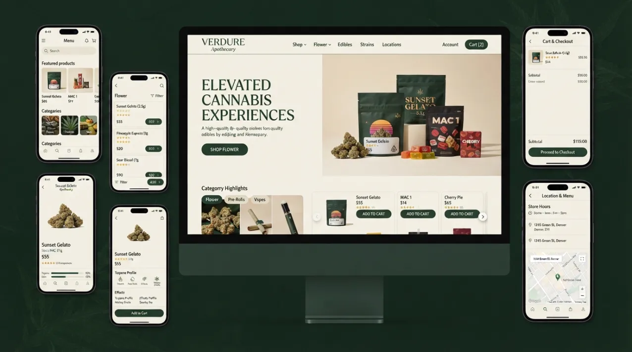 Updated cannabis website layout